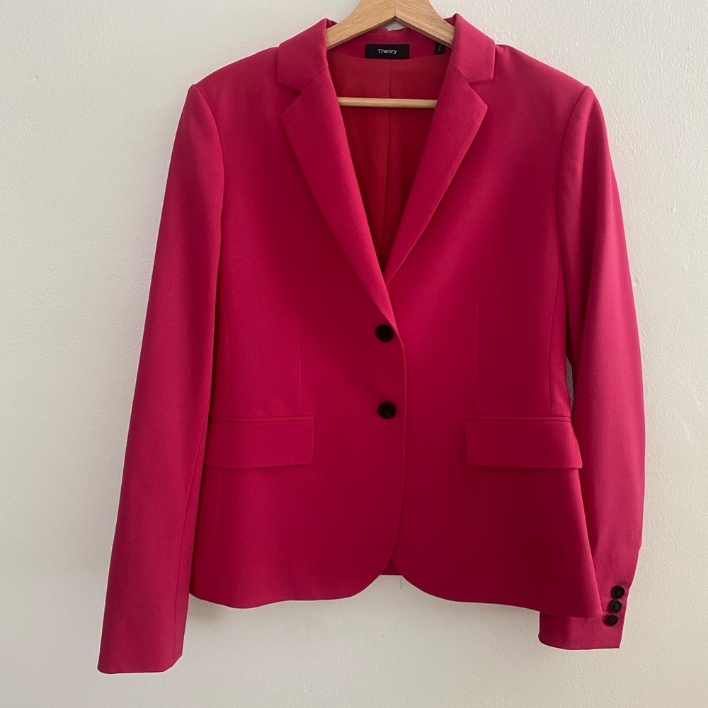 Theory Pink Women’s Carissa Blazer in Good Wool - Size 6